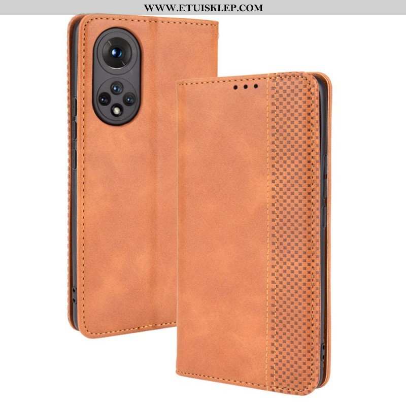 Etui Na Telefon do Honor 50 Etui Folio Stylizowany Efekt Skóry W Stylu Vintage